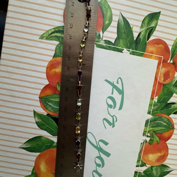 925 silver gemstones bracelet - Picture 4 of 4